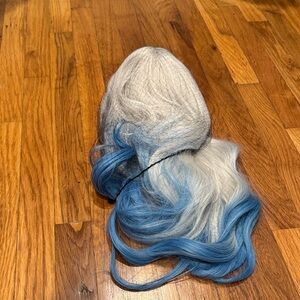 Blue and Gray Women's Hair Wig